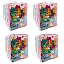 10 Organizador de Brinquedos Quarto Infantil Empilhável PVC Resistente C/Alça TAM M