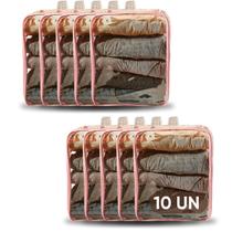 10 Organizador de Guarda Roupa Tênis Roupas Camisetas Meias Calças Robusto Transparente 10 Organizador de Guarda Roupa Tênis Roupas Camisetas Meias Calças Robusto Transparente