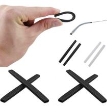 10 P Ponteira Silicone Acetato Emborrachada Haste Óculos reposição conserto armação perna acessório óptico metal compatível rayban oakley hb e várias