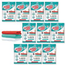 10 Pac Lenços Antimancha Para Maquina De Lavar Flash Limp