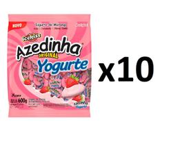 10 Pacotes Bala Mastigável Azedinha Iogurte 600gr cada