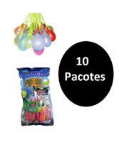 10 pacotes Bexigas Balão p/ Encher De Água c/100 un Splash Ball