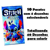 10 Pacotes Coloring Cards Stitch C/ 4 cards de colorir colecionáveis - Total 40 Cards para colorir