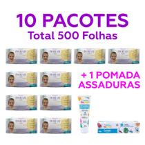 10 Pacotes Toalhas Umedecidas Dorah Baby (Total 500 Folhas) + 1 Pomada 45g Turminha da Bagunça