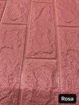 10 Painel Adesivo 3d Alto Relevo Revestimento 70x77cm Rosa