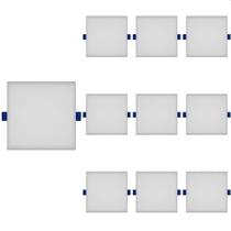 10 Painel de Led Blumenau Frameless Quadrado Sobrepor/Embutir 17W Bivolt 6500K Luz Branca