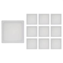 10 Painel de Led Blumenau Quadrado de Sobrepor 24W Bivolt 6500K Luz Branca 10 Painel de Led Blumenau Quadrado de Sobrepor 24W Bivolt 6500K Luz Branca