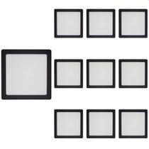 10 Painel de Led Blumenau Slim Quadrado de Sobrepor 12W Bivolt Preto 6500K Luz Branca 10 Painel de Led Blumenau Slim Quadrado de Sobrepor 12W Bivolt Preto 6500K Luz Branca