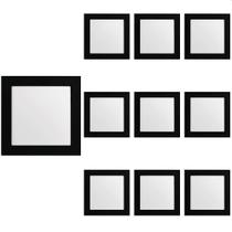 10 Painel de Led Save Energy Quadrado de Embutir 20W Bivolt Jet Black 3000K Luz Amarela