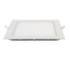 10 painel led embutir quadrado aluminio 18w 6500k branco