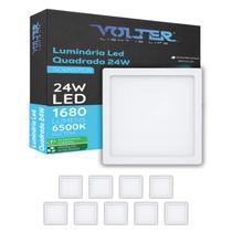 10 Painel LED Sobrepor Volter 24W Bivolt Luz Fria Quadrado 10 Painel LED Sobrepor Volter 24W Bivolt Luz Fria Quadrado