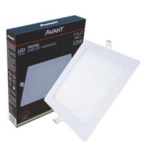 10 Painel Plafon Quadrado Embutir 12w Branco Neutro 4000k