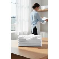 10 Panos De Chão Alvejado Duplo Abs 100% Algodão