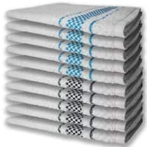 10 Panos De Prato Atoalhado Felpudo Premium 5 Azul 5 Preto 10 Panos De Prato Atoalhado Felpudo Premium 5 Azul 5 Preto