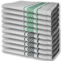 10 Panos de Prato Atoalhado Felpudo Premium 5 Verde 5 Preto 10 Panos de Prato Atoalhado Felpudo Premium 5 Verde 5 Preto