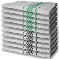 10 Panos De Prato Atoalhado Felpudo Premium 5 Verde 5 Preto
