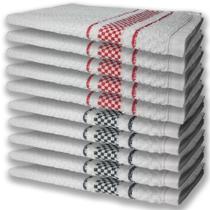10 Panos De Prato Atoalhado Felpudo Premium 5 Vermelho 5 Preto 10 Panos De Prato Atoalhado Felpudo Premium 5 Vermelho 5 Preto