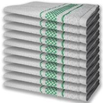 10 Panos de Prato Atoalhado Felpudo Premium Verde
