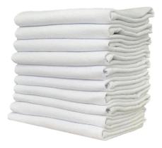 10 Panos De Prato Grande Branco Liso Grosso 69X41 10 Panos De Prato Grande Branco Liso Grosso 69X41