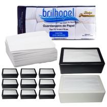 10 Papeleiras Branca + 2 Mil Guardanapos Linha Premium Ótimo