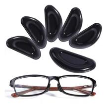 10 Par Plaqueta Adesiva Silicone Nariz Armação Óculos masculina feminina Cola 3m almofada borracha peça altura nasal compatível ray ban e outras