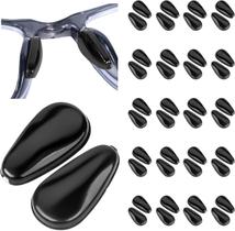 10 Par Plaqueta Adesiva Silicone Nariz Armação Óculos masculina feminina Cola 3m almofada borracha peça altura nasal compatível ray ban e outras