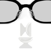 10 Par Plaqueta Adesiva Silicone Nariz Armação Óculos masculina feminina Cola 3m almofada borracha peça altura nasal compatível ray ban e outras