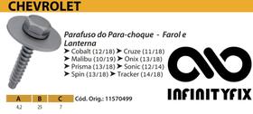 10 Parafuso do Para-Choque Farol e Lanterna - GM Cobalt Cruze Malibu Onix Prisma Spin Tracker - PF32