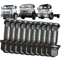 10 Parafuso Roda Traseiro 22 X 95 Mm Com Porca Ford Cargo Vw