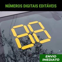 10 Pares de Adesivos - Ano de Fabricação de Carro - Amarelo - Grande - Para Agências e Concessionárias