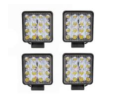 10 Pares de Farol Milha 16 Leds 48w Quadrado Atacado