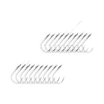 10 Pares De Ganchos De Pesca De Aço Carbono Com Espinhos, Conjunto De Linha De 45cm Para Pesca De