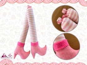 10 Pares de Perninhas de Elfo Barbie Rosa 35 cm Duende de Árvore - Excelente Decoração Juvenil.