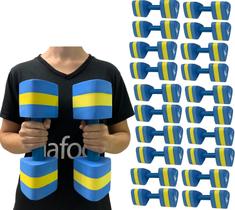 10 Pares Halteres Hidroginástica 2-3kg DF1092 Dafoca Azul