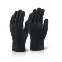 10 pares Luva tricotada de malha preta - super safety CA 32.825