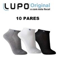 10 pares meias lupo au sport algodão cano curto 03225