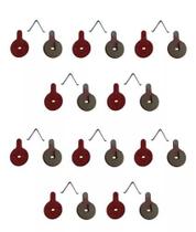 10 Pares Pastilha Freio Disco Mecânico Bike Furada Com Mola