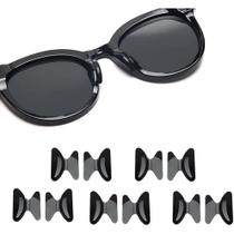 10 Pares Plaqueta Adesiva Armação Óculos Silicone Nariz apoio nasal nariz colar suporte ponte reposição antideslizante borracha peça segura segurar