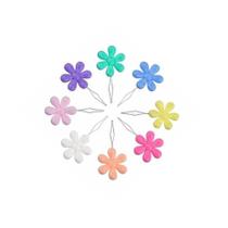 10 Passador Colocador Linha Em Agulha Costura Flor Coloridos 10 Passador Colocador Linha Em Agulha Costura Flor Coloridos