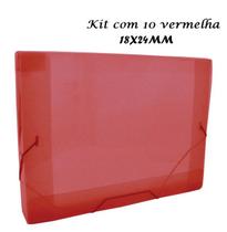 10 Pasta Aba Elastica Pequena Lombo 2cm Vermelho