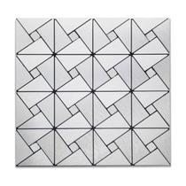 10 Pastilha Adesiva Decorativa Papel De Parede 30x30cm Prata
