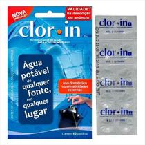 10 Pastilha Purificadora Clo-rin 10 Litros Água Potável - Clorin