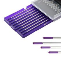 10 Pc Eletrodo Tungstênio 1,6mm 1/16 Ponta Lilas Terras Raras 10 Pc Eletrodo Tungstênio 1,6mm 1/16 Ponta Lilas Terras Raras