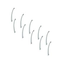 10 Pç - Pegador/Puxador/Alça Móveis Armários 128mm Cromado