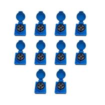 10 pc Tomada Embutir 3P+T 32A 9H Azul 220/250V