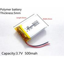 (10 Pcs) Bateria Rastreador 500 Mah 5mm X 25mm X 35mm 2 Fios (10 Pcs) Bateria Rastreador 500 Mah 5mm X 25mm X 35mm 2 Fios