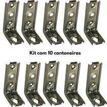 10 pçs cantoneira l 50x37x22mm p/ fixar móveis prateleiras