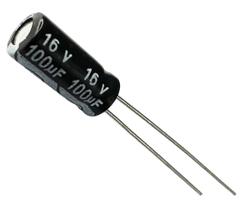 10 PÇS - CAPACITOR ELETROLITICO 100X16V - 100UF X 16V - 105º