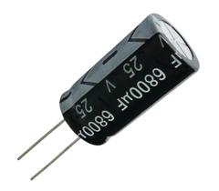 10 pçs - capacitor eletrolitico 6800x25v - 6800uf x 25v