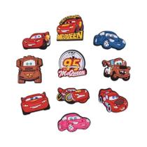 10 pçs carros sapato decorações acessórios encantos para tamancos bogg saco bolha slides sandálias